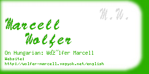 marcell wolfer business card